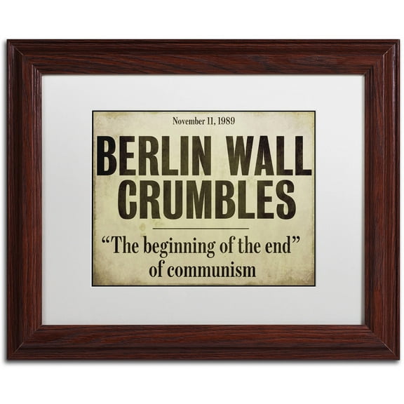 Trademark Fine Art "Berlin Wall" Canvas Art by Color Bakery White Matte, Wood Frame