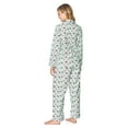 thumbnail image 4 of Casual Nights Women's Flannel Long Sleeve Button Down Pajama Set, 4 of 6