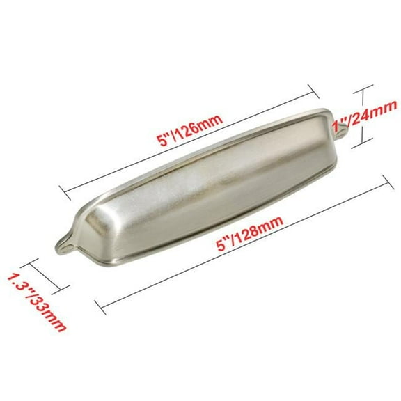 5 in. Center to Center Nicholas Cabinet Pull, Brushed Nickel - Pack of 5