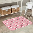 thumbnail image 7 of Honeii pink Scarf bear Pattern Door Mat, Welcome Door Mats Outdoor Indoor, Stain and Fade Resistant, Non-Slip Entry Matfor Bedroom, Bathroom, Kitchen, 7 of 7