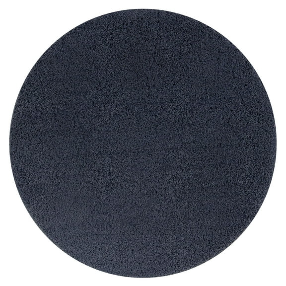 Better Trends 30'' Round Shape Bathroom Rug Tufted 100% Polyester Water Absorbent Non-Slip, Machine Washable Micro Plush Collection - Charcoal