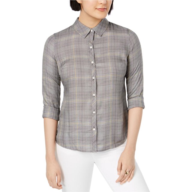 Maison Jules Wendy - Camisa con botones para mujer, color negro, pequeña