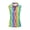 Rainbow Stripes with Bones, variant on Whosucclay Pumpkin Ghost Pattern Women's Golf Shirts Womens Golf Shirt for Female, Comfortable Half Zip for Athletic Hiking Outdoor