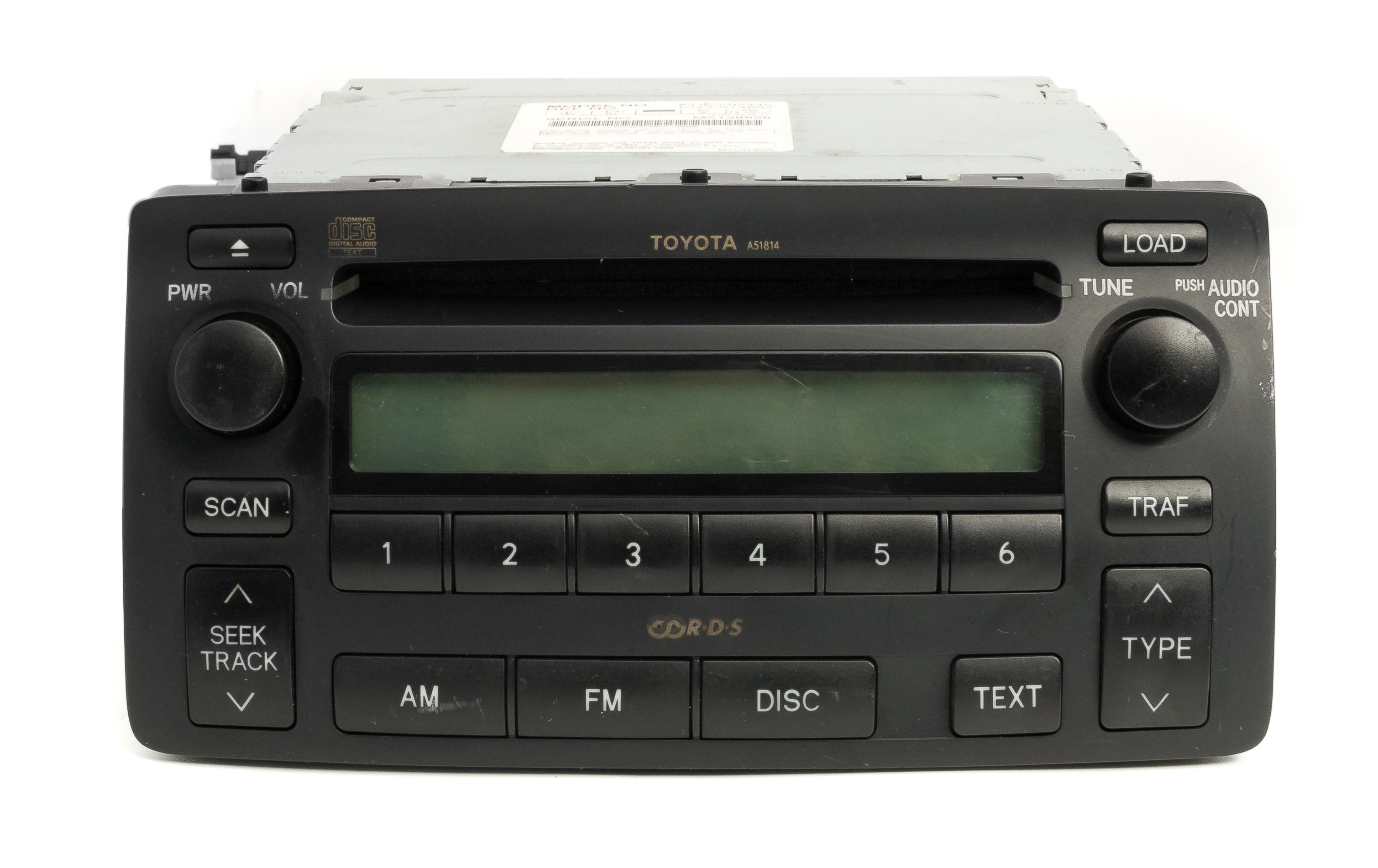 2004-2008 Toyota Corolla AM FM Radio 6 CD Player 86120-02440 Face Code A51814 - Refurbished ...