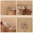 thumbnail image 2 of Emily C Original Patented s925 Rose Gold Ring Holder Necklace - Sterling Silver Base plated with 14 Karat Rose Gold - Women & Men Wedding Ring Holder Necklace - Gift for Mother,Wife,Nurse,Doctor, 2 of 8