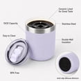 thumbnail image 3 of Ozark Trail 10oz Ceramic Lined Stainless Steel Lowball Tumbler with Magnetic Tritan Transparent Slider Lid, Purple, 3 of 15