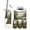 Color 1, variant on Bathroom Accessory Set 6 Piece Green Forest Landscape Colorful Flowers Serene River Trash can, Toothbrush Holder, Toothbrush Cup, Soap Dispenser, Soap Dish, Toilet Brush Holder