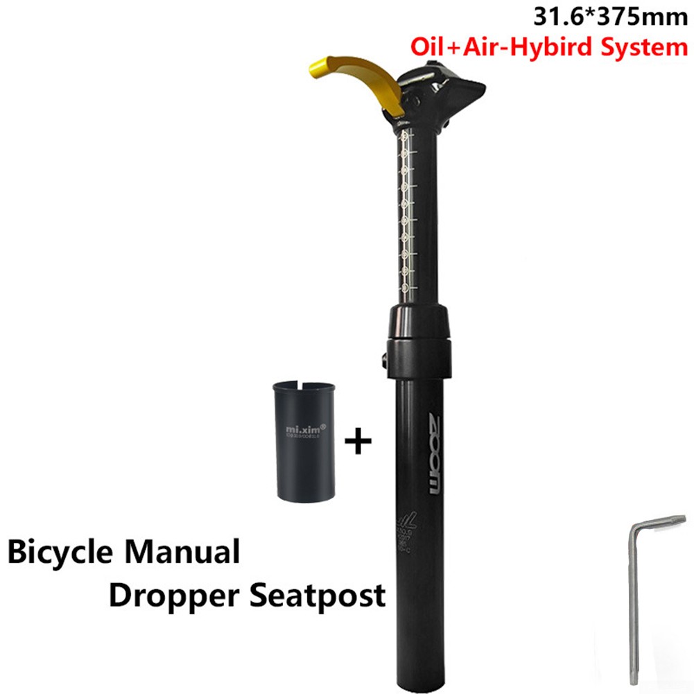 Bike Seatpost Zoom Dropper Manual Control Lever Height Adjustable Hydraulic