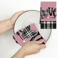 thumbnail image 4 of Black and White Checkered Love Towel, Valentine'S Day Kitchen and Bathroom Hand Towel, Classic Style Holiday Home Decoration, 4 of 6