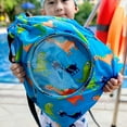 thumbnail image 3 of Drawstring Oxford Swim Backpack Water-Resistant Wet Separation Colorful Cute Animal Print Pvc Storage Bag Gifts For Boy Girl Children, 3 of 12