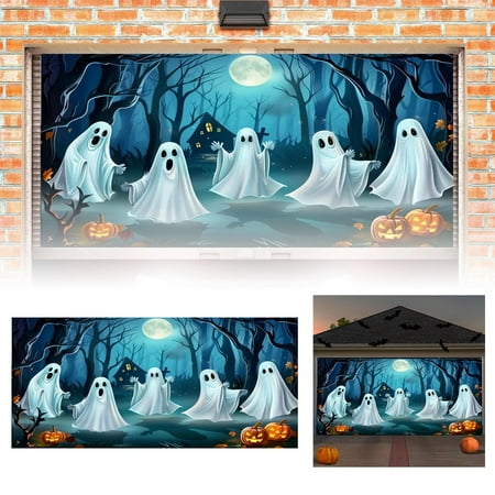 

Happy Background Party The Bat Cemetery Fence Photography Garage Background Party Decorations!！ Hot Sale Clearance