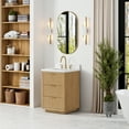 thumbnail image 3 of Cadiz 24" Single Bathroom Vanity in Washed Ash Grey w/Lightning White Composite, 3 of 16