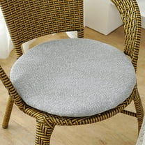 EazyTech Cotton Round Chair Cushion with Foam Support for Office Bedroom Kitchen Dining Chair Non Slip Soft Chair Pad and Seat Cushion 14 x14 inches Gray