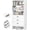 White, variant on Homieasy 2FT Closet System with Leather Handles, 24" Walk-in Closets Storage Unit with Cabinet, White Oak