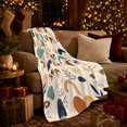 thumbnail image 3 of English Bulldog Autumn Botanical Illustration, Playful Pet Portrait Pattern, Warm Flannel Blanket for Living Room and Bedroom, Dog Lovers Thanksgiving Gift, Pet Lover Home Decor, 3 of 9