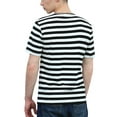 thumbnail image 3 of Lars Amadeus Men's Vintage Crew Neck Short Sleeve Striped T-shirt, 3 of 6