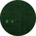 thumbnail image 1 of Ahgly Company Indoor Round Abstract Green Modern Area Rugs, 6' Round, 1 of 4