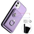 thumbnail image 4 of Allytech Wallet Case for Apple iPhone 11 Pro Max with Ring Holder Stand,Vintage Premium PU Leather 8 Cards Slots Shockproof Bumper Anti-Scratch Magnetic Closure Case Cover for iPhone 11 Pro Max,Purple, 4 of 6