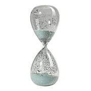 10" Peleus 60-Minute Silvered Hourglass - Jade Sand, Clear