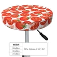 thumbnail image 4 of Kdxio Tomatoes Print Stool Covers Round,Stretch Round Bar Stool Covers Washable Bar Stool Cushion Slipcover for 12-15 Inch Chair, 4 of 7