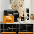 thumbnail image 5 of FDW Shoe Bench Storage Bench with Padded Seat 10 Compartments Holds Up to 600 lb,Black, 5 of 7