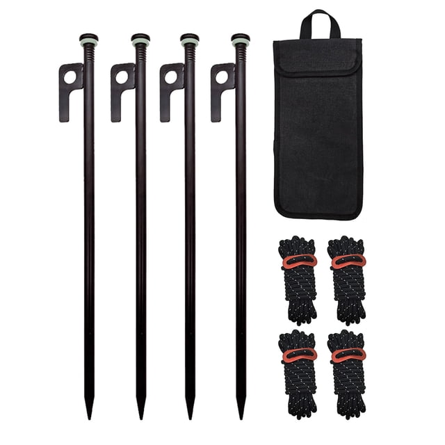 Clavos para Campaña Al Aire Libre Clavijas Lona 4/8 Uds. 30cm Accesorios Multiusos Acampar