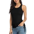 thumbnail image 2 of Attraco Women's Wide Shoulder Side Drawstring Vest Sleeveless Tank Top Casual Layering Camisole, 2 of 6