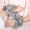 thumbnail image 4 of Unique Bargains 2 Pcs Cheerleader Poms Poms Wrist Flower Vibrant Cheerleading Practice Poms Silver Tone, 4 of 5