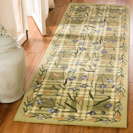 UPC 683726000082 product image for Hand-hooked Gardens Green Wool Rug - 3 9  x 5 9 | upcitemdb.com