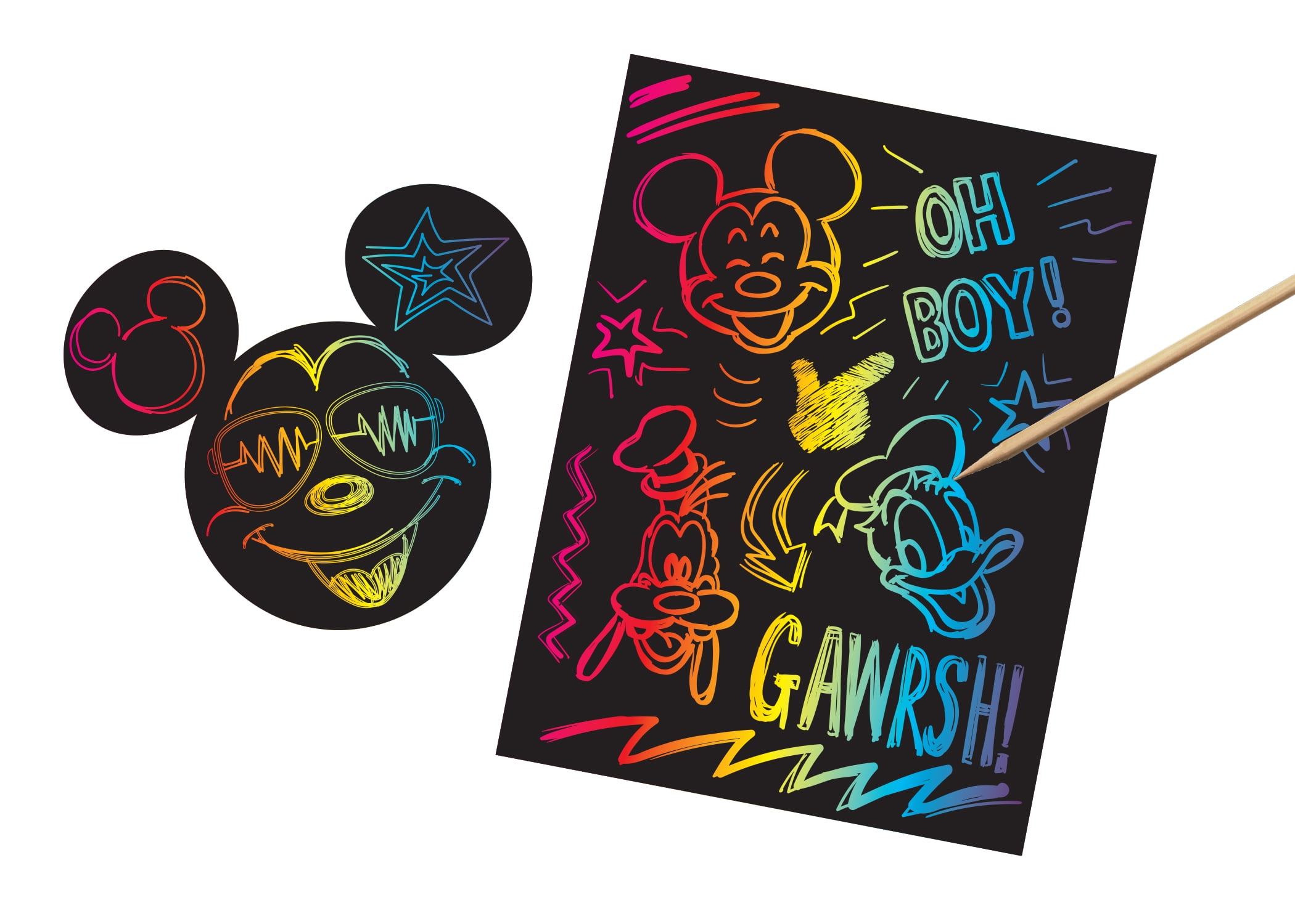 Refurbished- Mickey Year Chalk Graffiti Coasters 4pcs 【Hallmark