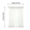 thumbnail image 3 of 6 Pack Outdoor Curtains 78.7 X 90.6 In White Voile Mesh Privacy Screen With Rod Pocket For Patio Pergola, 3 of 8