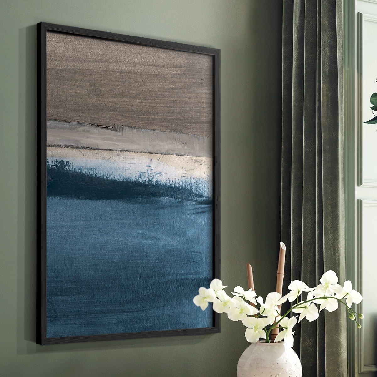 Midnight Sky II in Black Solid Wood 11 x 14 Framed Print