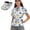 1776-2026 Flag, variant on Cow Print Women's Golf Shirt and Sun Visor Hat Set Short Sleeve Golf Shirts Quick Dry Moisture Wicking Fabric Adjustable UV Protection Sun Hat Cap for Golf Tennis Hiking