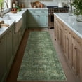 thumbnail image 3 of BERTHMEER 2'x8' Blackish Green Runner Rugs for Hallway Kitchen Entryway Entrance Bedroom Living Room Bedroom Washable Vintage Non-slip Runner Rugs, 3 of 6