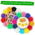 thumbnail image 6 of 500+ Pieces Pony Beads Craft Kit - Jewelry Making Set with Cord, 12 Colors of Beads, Letter Beads, & Case, 6 of 7