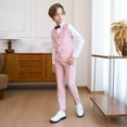 thumbnail image 7 of Boy's Formal Suit 6 Piece Set Slim Fit Kids Tuxedo Suits for Wedding Teen Toddler Boy Dress Suit Outfit Pink 2-3 Years, 7 of 7