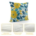 thumbnail image 4 of Shiartex Flower Pillow Covers Decorative Throw Pillow Yellow Blue Floral Pillow Cover Dahlia Teal Cushion Cover for Couch Sofa Bed Room Home Decor Zippered Pillow Cases Turquoise, 4 of 5