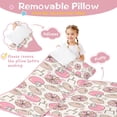 thumbnail image 3 of Pink Football Toddler Nap Mats for Kids Preschool,Sleeping Mat Bag or Kids,Toddler Sleeping Bag,Toddler Nap Mat or Daycare, 3 of 6