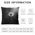 thumbnail image 5 of Nawypu  Dandelion Throw Pillow Cushion Cover, Monochrome Dandelions Blowing in The Wind Fluffy Flower Romance Theme, Decorative Square Accent Pillow Case,  White Charcoal Grey, 5 of 5