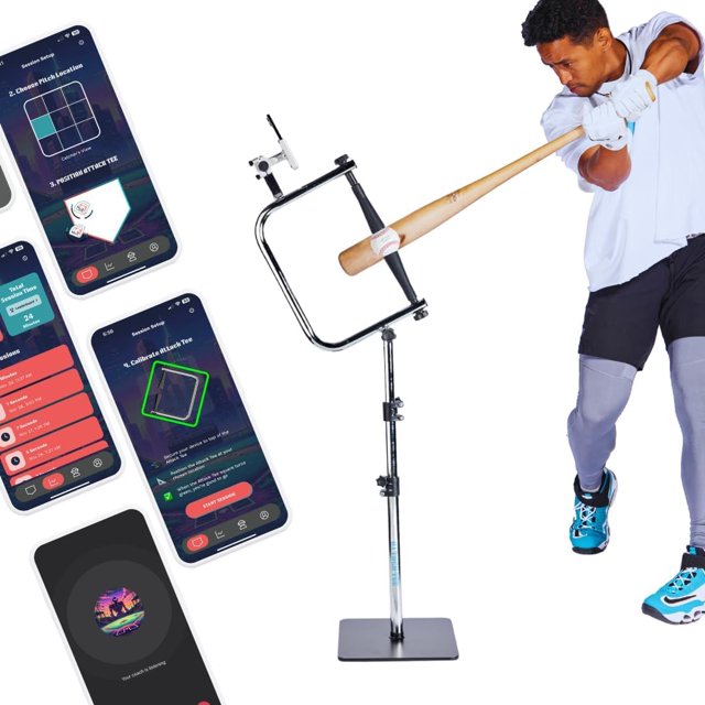 Entrenador de swing para béisbol y sóftbol Attackletics con app de IA