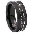 thumbnail image 6 of Fishbone Tungsten Carbide Ring, 6 of 9