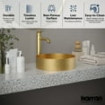 thumbnail image 4 of Karran Usa CCV100SS Cinox 15" Circular Stainless Steel Vessel Bathroom Sink - Stainless, 4 of 7