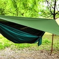 thumbnail image 4 of Frogued 1 Set Triangular Sun Shade Waterproof Temperature Resistant Folding UV-Proof Outdoor Camping Hammock Beach Awning Canopy Hiking Supply (Army Green,B), 4 of 13