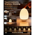 thumbnail image 4 of Egg Night Light for Nursery: Baby Night Lights Tap Lamp Stepless Dimming with Warm White and 7 RGB Colors Rechargeable Portable for Infant and Kids Bedroom Breastfeeding Sleep Aid, 4 of 4
