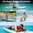 thumbnail image 6 of SereneLife Thunder Wave SUP - 10 Foot Inflatable Stand Up Water Paddle Board, Leash, Paddle, Pump & Bag - Green, 6 of 8
