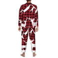 thumbnail image 7 of Salouo Christmas Buffalo Plaid Print Button-Front Long Sleeve Pajama Set for Men, Soft 2Pjs Men's Long Sleeve Sleepwear -Large, 7 of 7