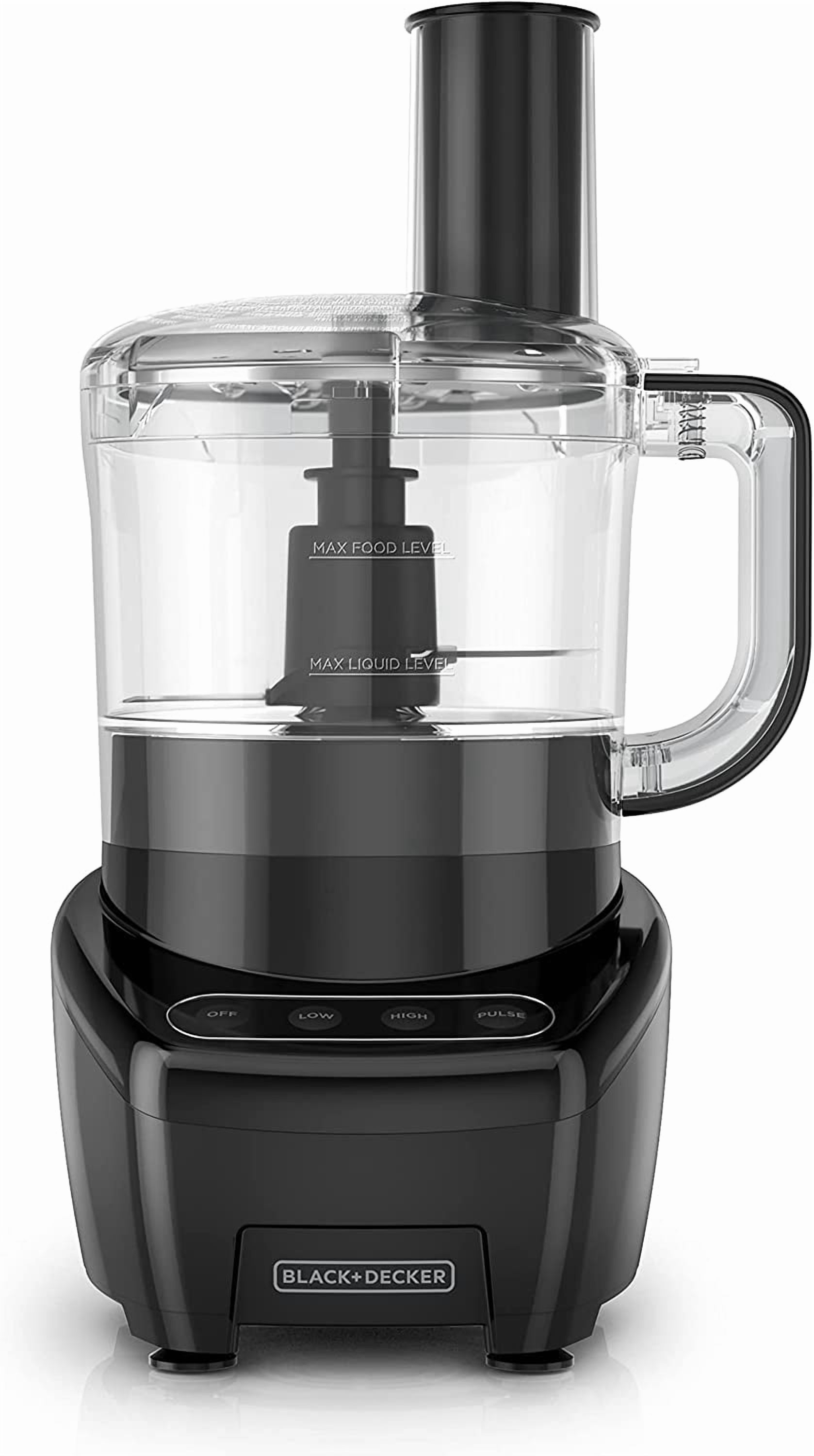 3-in-1 Easy Assembly 8-Cup Food Processor with Stainless Steel S-Blade and Reversible Disc