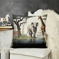 thumbnail image 2 of YINGXI Throw Pillow Cushion Cover, of Wild Savannahs Animals Exotic , Decorative Square Accent Pillow Case,Beige 22x22in, 2 of 5