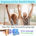 thumbnail image 4 of Gafas bloqueadoras de luz azul THL SLEEP naranjas para dormir, 4 of 9