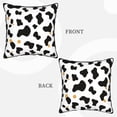 thumbnail image 4 of Velvet Rimmed Pillowcase Is Not Easy To Open Line Deformation Invisible Zipper Opening And Closing Only Pillowcase Does Not Contain Pillow Core Simple Cow Print Pattern, Vector Art Style_2 18"X18", 4 of 8